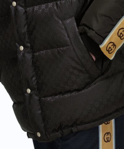 Gucci Men's GG Jacquard Nylon Padded Coat