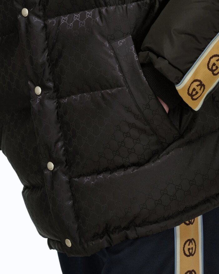 Gucci Men's GG Jacquard Nylon Padded Coat