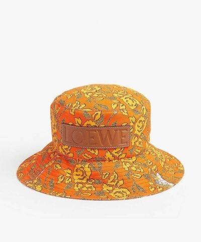 Loewe Paula's Ibiza Cotton Bucket Hat In Orange