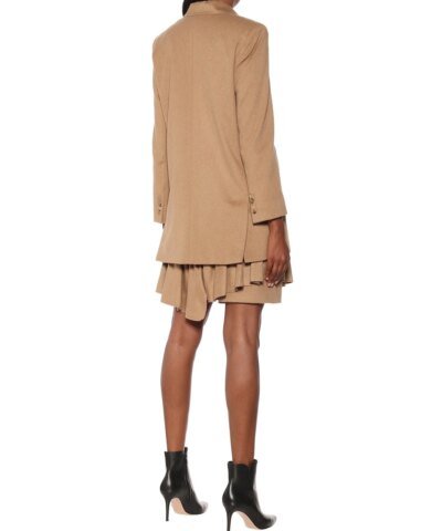 Max Mara Eva One-Button Front Peak-Lapel Wool Jacket