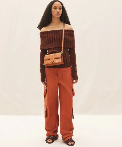 Jacquemus Le Grand Bambino Crossbody Flap Bag.