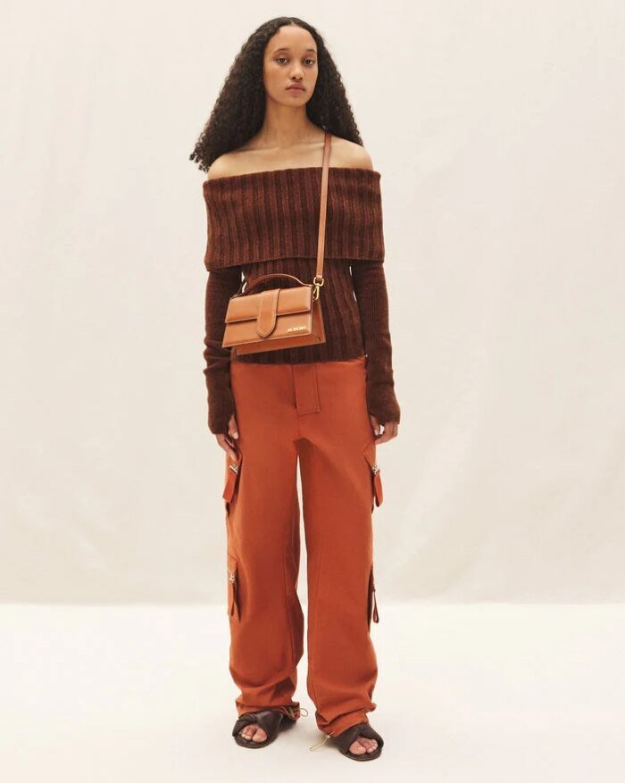 Jacquemus Le Grand Bambino Crossbody Flap Bag.