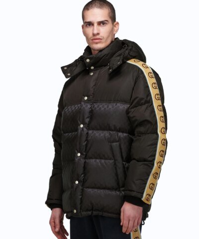 Gucci Men's GG Jacquard Nylon Padded Coat