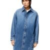 Loewe Printed Oversize Denim Overshirt In Cotton