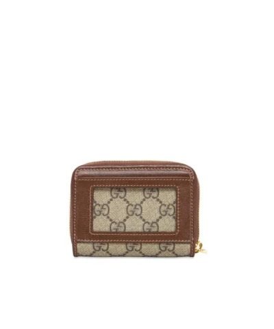 Gucci Brown Monogram Horsebit 1955 Card Case