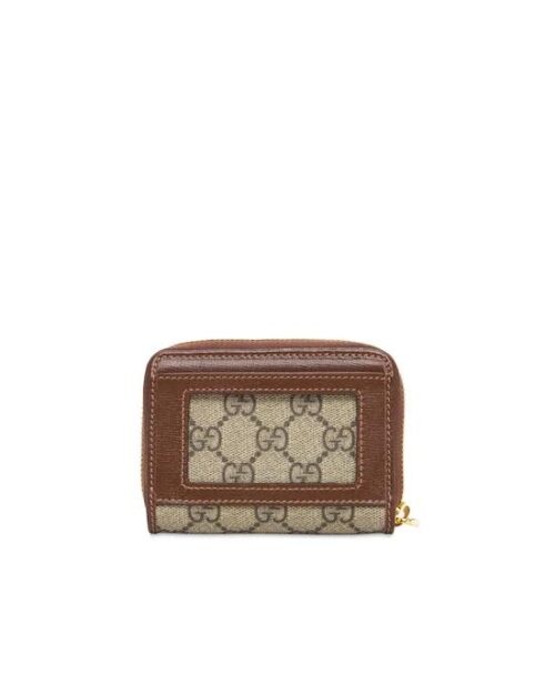 Gucci Brown Monogram Horsebit 1955 Card Case