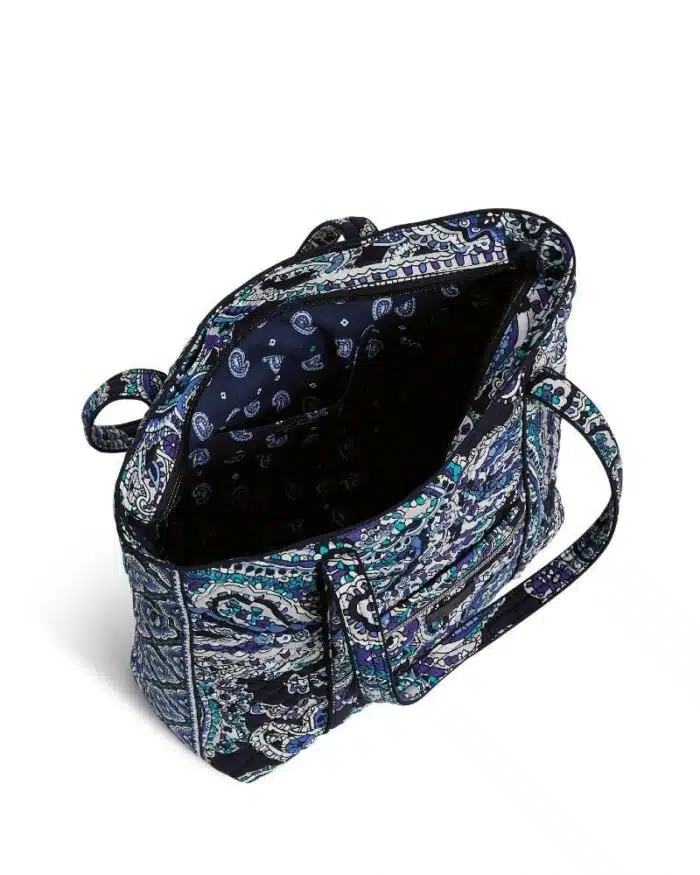 Vera Bradley Iconic Small Vera Tote in Deep Night Paisley
