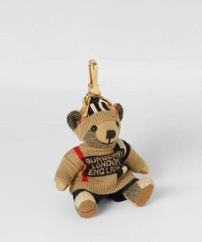 Burberry Thomas Bear Charm In Icon Stripe