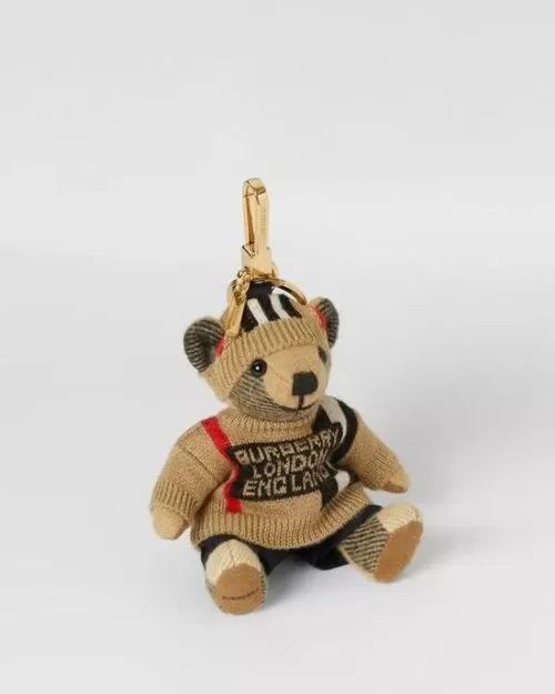 Burberry Thomas Bear Charm In Icon Stripe