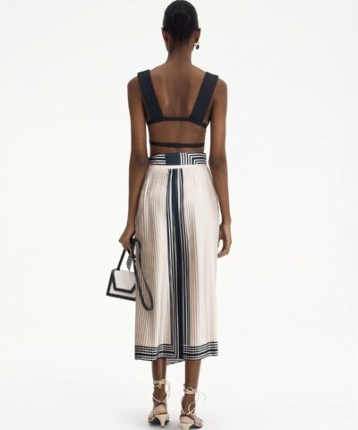 Recto Tie-Waist Pleated Skirt