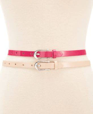 Style Co. Patent 2 for 1 Belt Pinkblush L - Fashionbarn shop