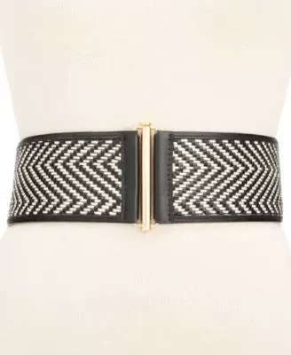 Vince Camuto Woven Cording Stretch Waist Be BlackGold LXL - Fashionbarn shop