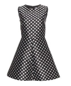 RED Valentino Black and White Polka Dot Shift Dress