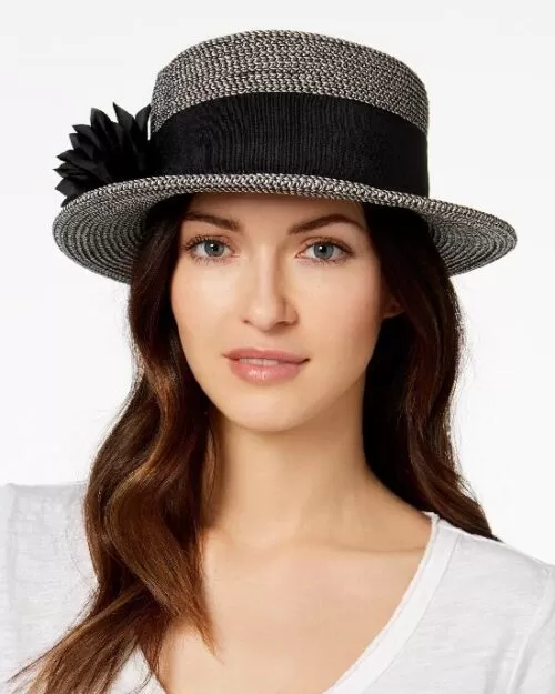 Nine West Packable Boater Sun Hat