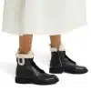 Roger Vivier Viv' Rangers Fur Ankle Boots