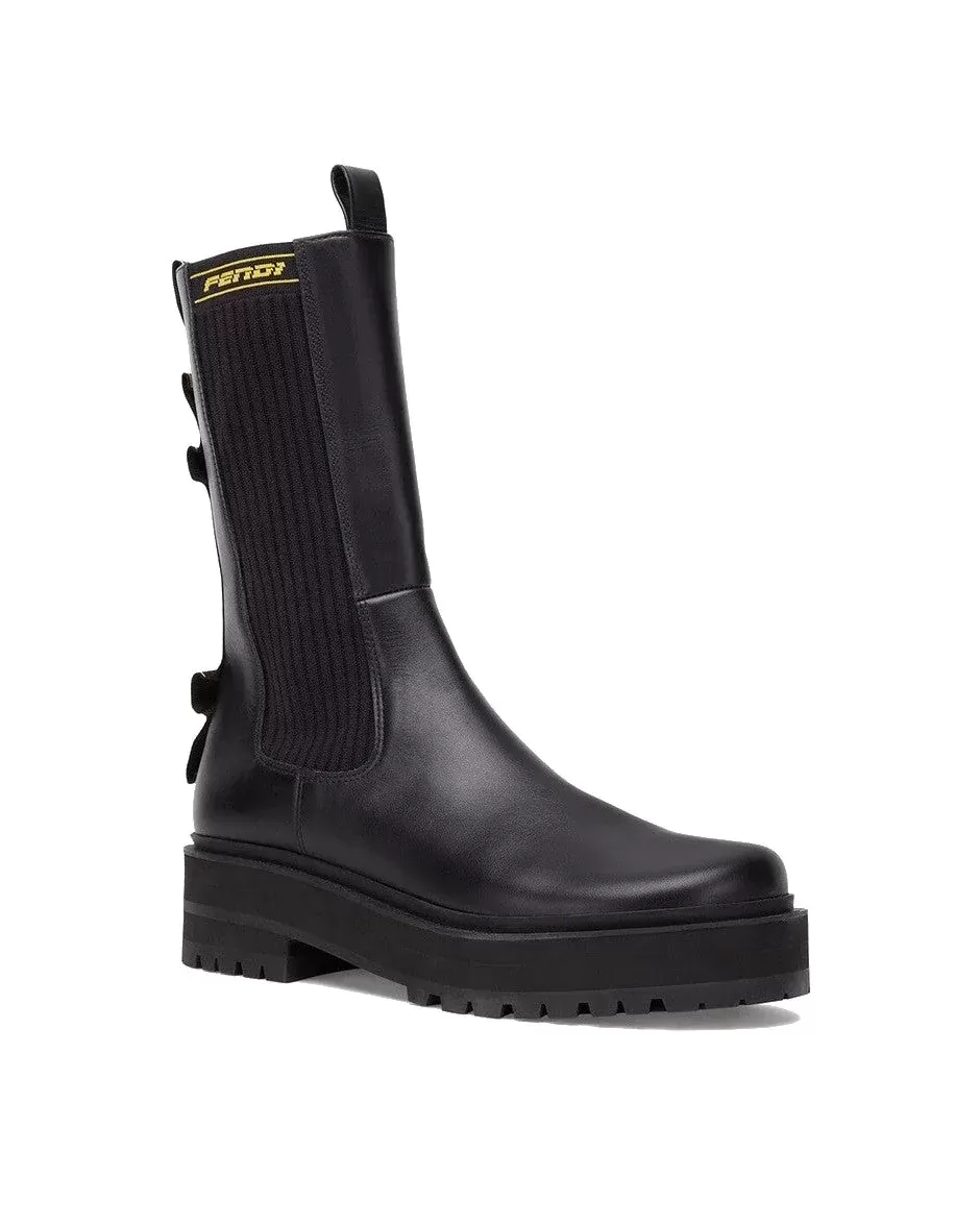 Fendi Black Promenades Biker Boots