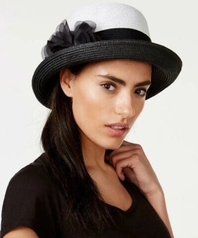Nine West Flower Pin Cloche Hat