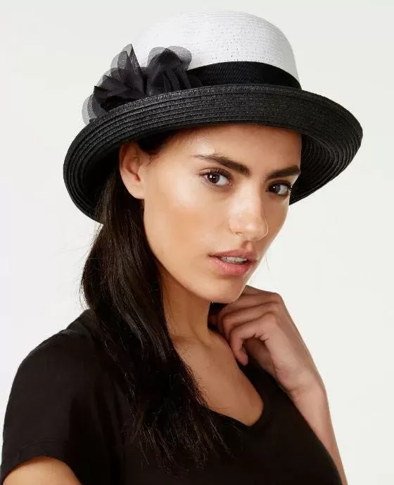 Nine West Flower Pin Cloche Hat