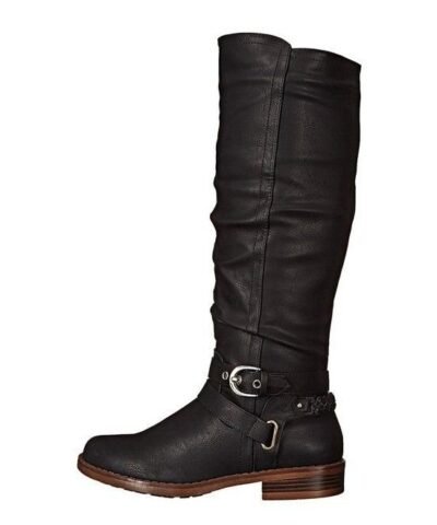 XOXO Womens Martin Closed Toe Knee High Riding Boots