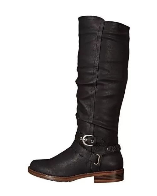 XOXO Womens Martin Closed Toe Knee High Riding Boots