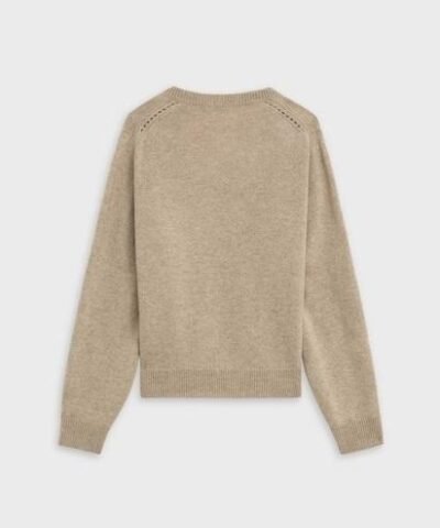 Celine V-Neck Sweater Sulky Iconic In Cashmere Straw