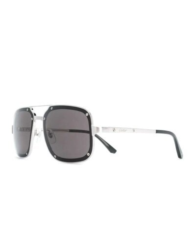 Cartier Men's CT0194S Square Tinted Sunglasses