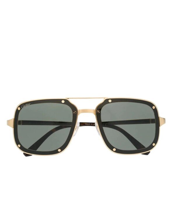 Cartier Men's CT0194S Square Tinted Sunglasses