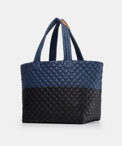 MZ Wallace Navy/Black Colorblock Large Metro Tote