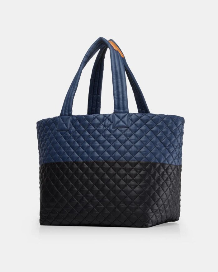 MZ Wallace Navy/Black Colorblock Large Metro Tote