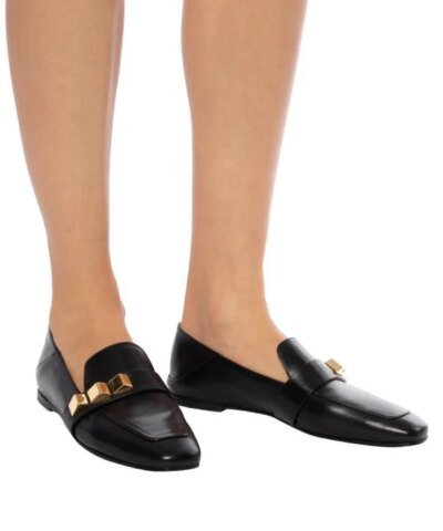 Stuart Weitzman 'Wylie Pyramid' Stud Leather Step-In Loafers
