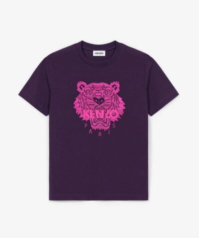Kenzo Embroidered Tiger t-shirt In Prune