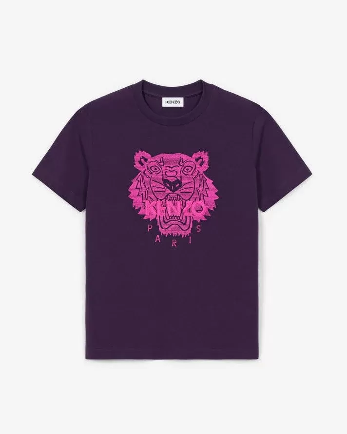 Kenzo Embroidered Tiger t-shirt In Prune
