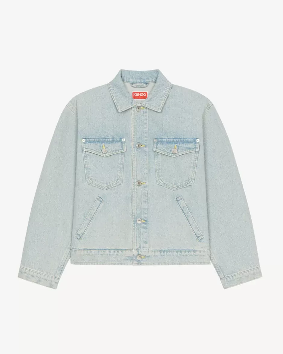 Kenzo 'Boke Flower' Embroidered Denim Trucker Jacket