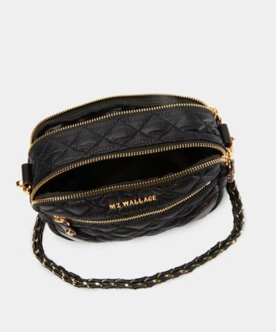 MZ Wallace Small Crosby Bag in Silver Hardware.