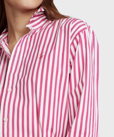 Polo Ralph Lauren Belted Striped Shirt Dress