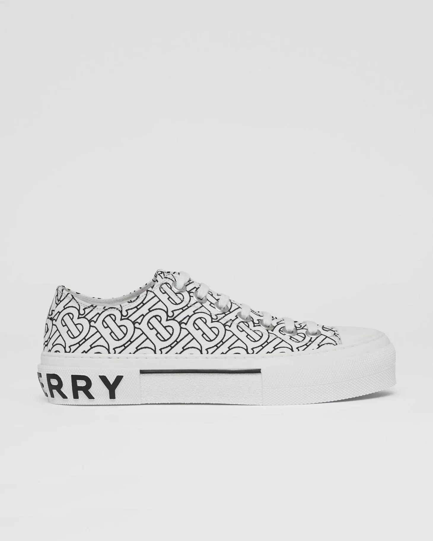 Burberry Men's Monogram Print Cotton Sneakers