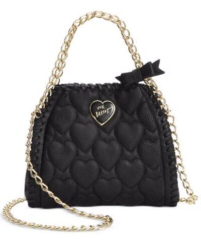Betsey Johnson Mini Quilted Chain Handbag