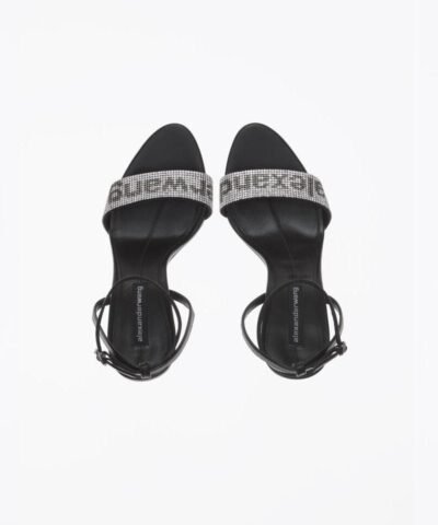 Alexander Wang Jane Logo Sandal In 001 Black