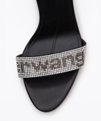 Alexander Wang Jane Logo Sandal In 001 Black