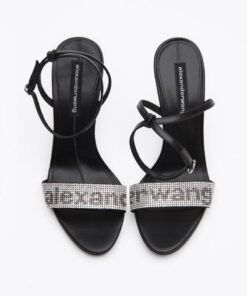 Alexander Wang Jane Logo Sandal In 001 Black