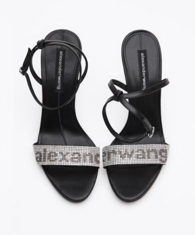 Alexander Wang Jane Logo Sandal In 001 Black