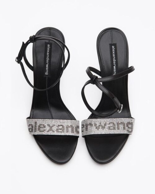 Alexander Wang Jane Logo Sandal In 001 Black