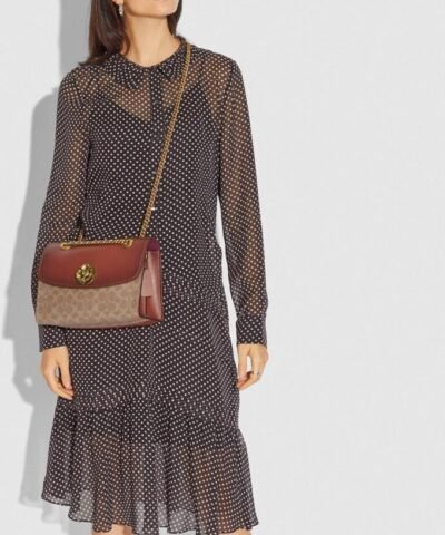 Coach Parker In Colorblock Signature Canvas