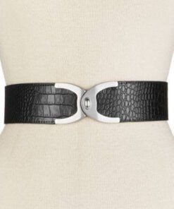 Style Co. Croc Turnlock Belt Black SM - Fashionbarn shop