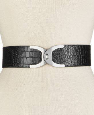 Style Co. Croc Turnlock Belt Black SM - Fashionbarn shop