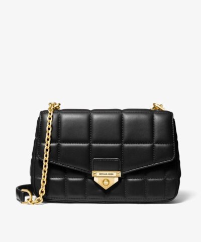 Michael Kors SoHo Large Quilted Leather Shoulder Bag, Black