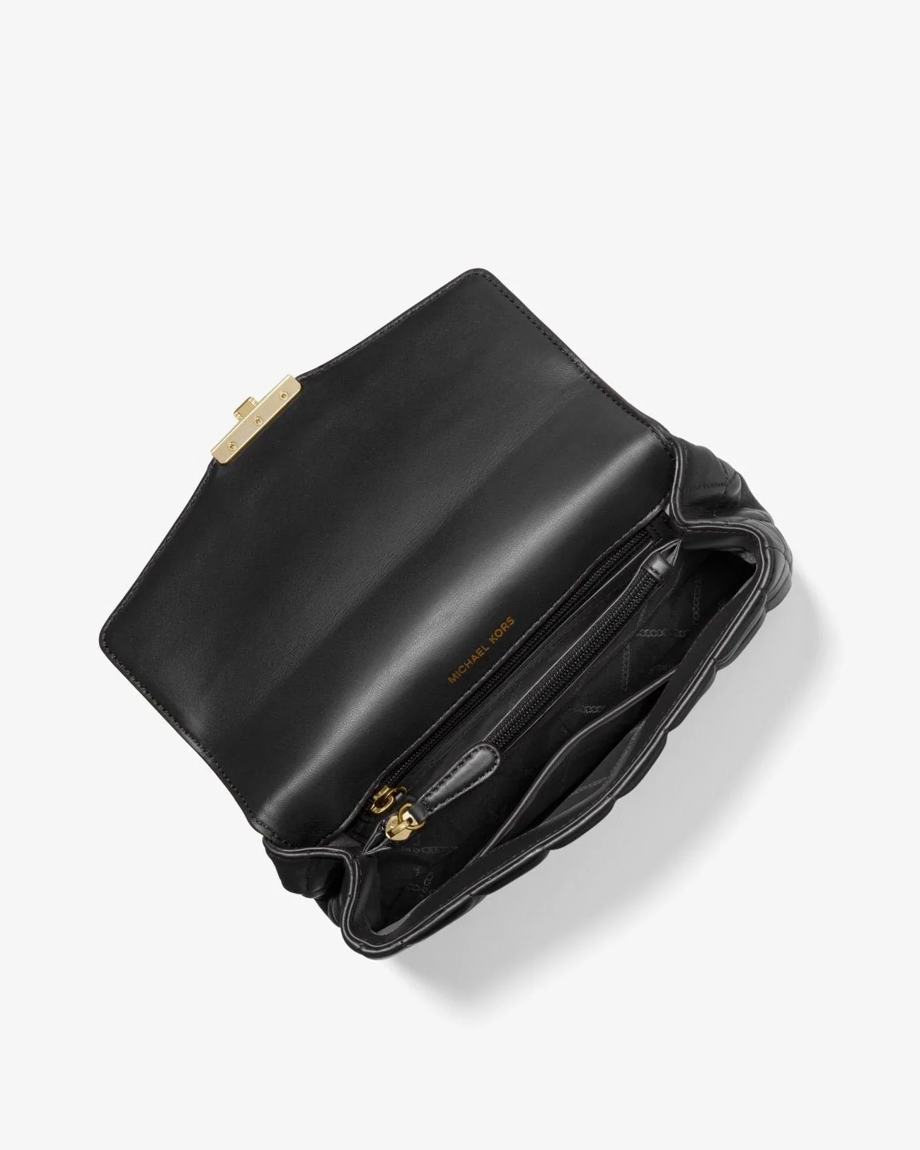 Michael Kors SoHo Large Quilted Leather Shoulder Bag, Black