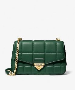 Michael Kors SoHo Large Quilted Leather Shoulder Bag, Green