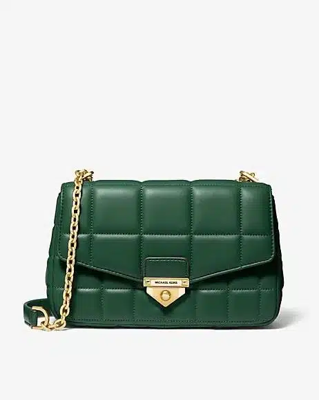 Michael Kors SoHo Large Quilted Leather Shoulder Bag, Green