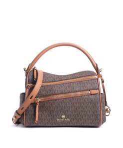Michael Kors Lorimer Medium Logo Satchel In Brown